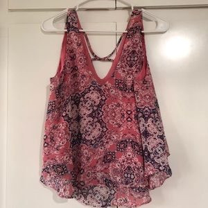 Pink patterned shirt